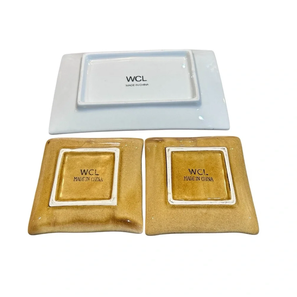 WCL Ceramic‎ Sushi & Appetizer Plate Set (3 Pieces)